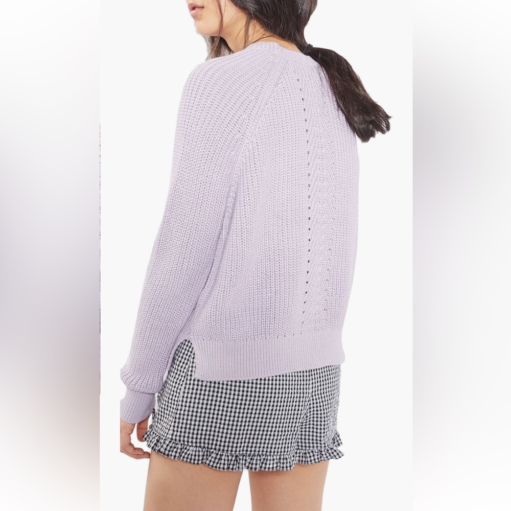 Topshop Chevron Rib Boxy Sweater - Picture 2 of 7